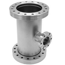 MDC 6" to 2.75" CF Electropolished Reducer Tee DN100 DN40 UHV Audited USED