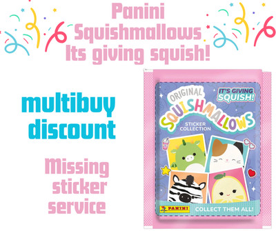 Squishmallows ES GIBT SQUISH! 2026 Sticker Sammlung Panini - 1-176 + LE