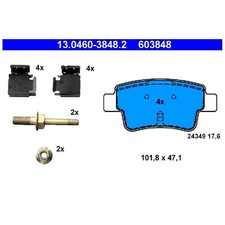 Satz Bremsbeläge Bremsklötze hinten für Opel Corsa D S07 24622438