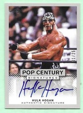 HULK HOGAN  2013 LEAF Pop Century Autograph #'d 01/25 WWE NWO WCW Wrestler Actor