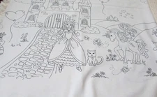 Michael Miller Color Me  "PRINCESS ADVENTURE" Cotton Fabric Panel 36" X 45" NEW