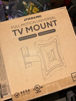 Dura Pro Full Motion Universal TV Mount 10-50'' 66 lbs VESA Black DRP490FN