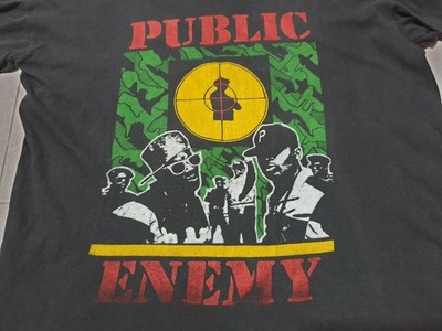 Vintage Public Enemy Hip Hop Group Cotton Black All Size Unisex Tee Shirt EN257