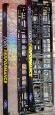 Car number plate holders set high quality surrounds for Ford performance yellow