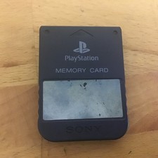 Official Sony PlayStation 1 PS1 Authentic Memory Card OEM Tested PSOne Black