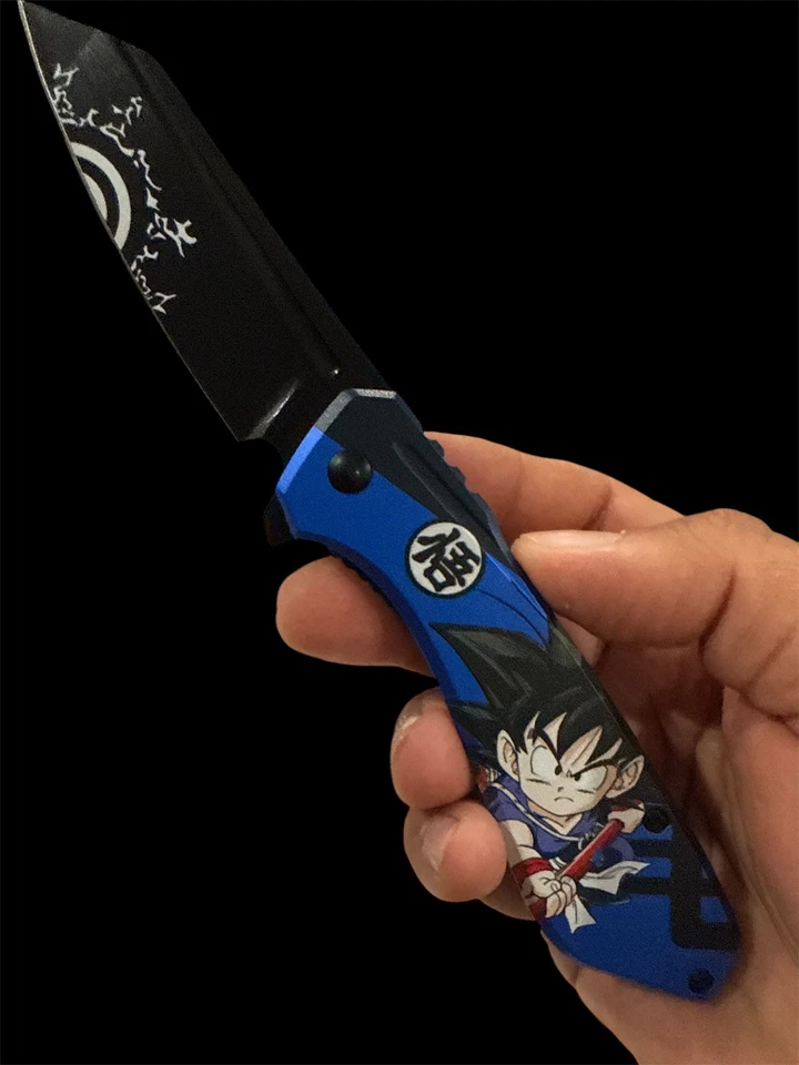Anime themed Spring Assisted Pocket Knife - Collectible Anime Design Edc pF85A - Изображение 2 из 3