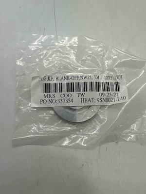 MKS 100311703, KF25, NW25 Blank Flange, 304SS