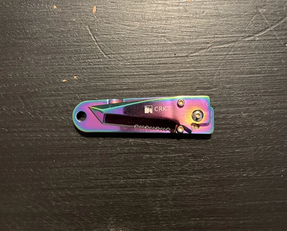 CRKT K.I.S.S. 5510s Ed Halligan 24kt Gold Plated Rainbow Knife DISCONTINUED   - Image 4 of 4