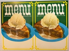 🍦 Menù da banco gelati vintage anni 70-80 NOS cena senza stampa