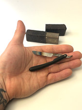 antique straight razor tiny miniature size Sheffield cellouid shaving Victorian