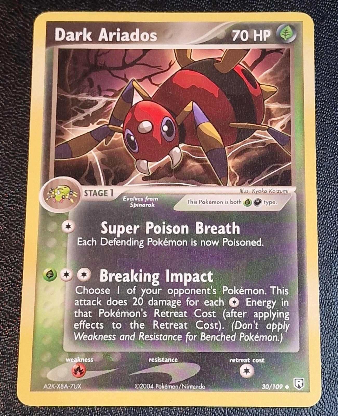 Pokemon Karte Dark Ariados Ex Team Rocket Returns 30/109 EN TCG NM- Blitzversand