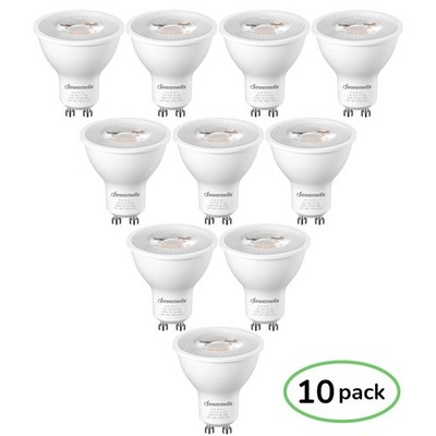 10-Pack GU10 LED Bulb Dimmable, 3000K Warm White GU10 Bulb 500LM, 7W LED Bulb