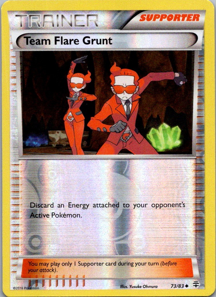 Pokemon Team Flare Grunt Reverse Holo Uncommon Generations 73/83 LP