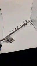 Key shaped key/jewelry wrought iron wall holder. Rustic,farm house.
