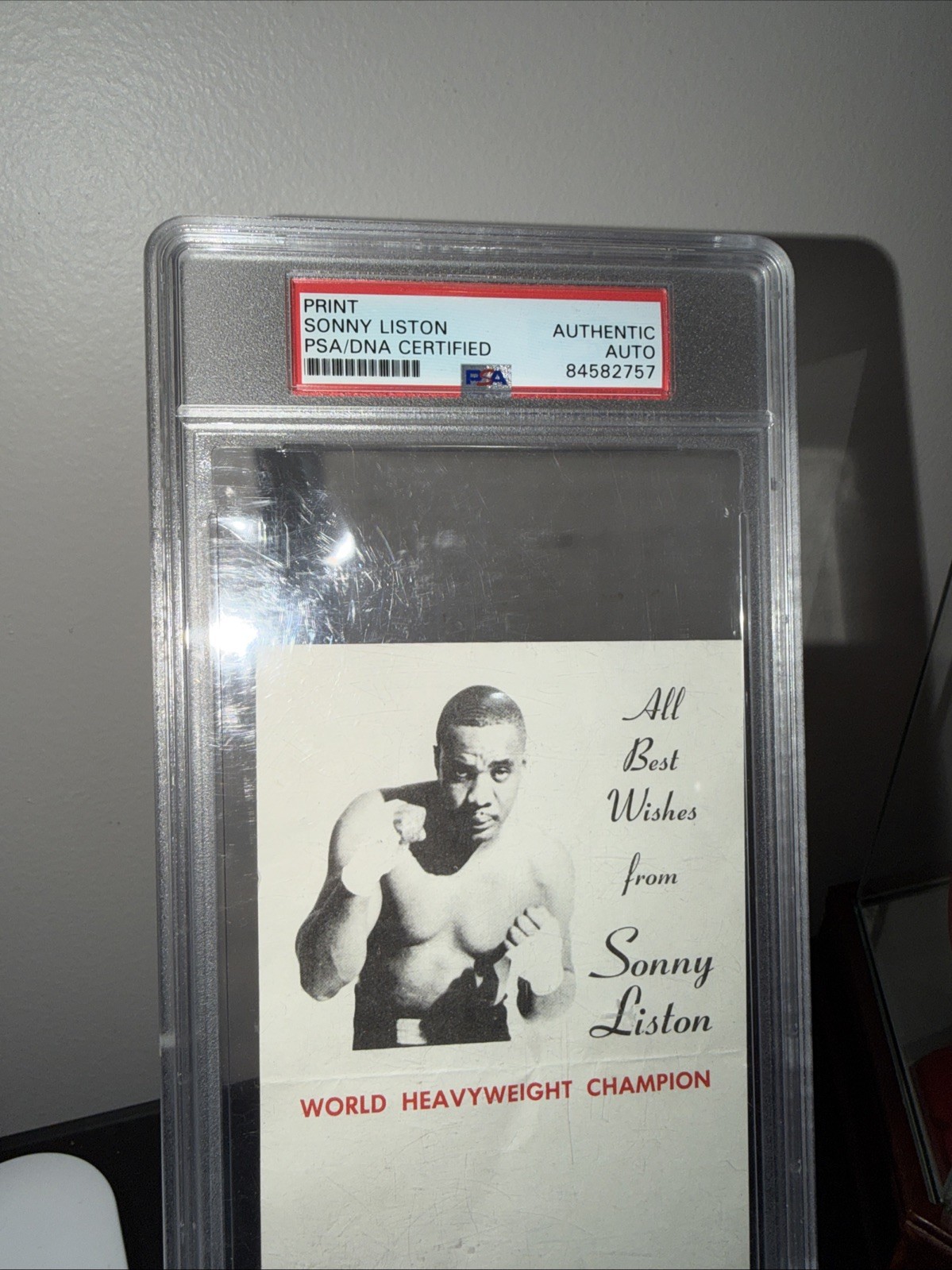 Sonny Liston Autograph Card, Signed 1962-1964. Auto Boxing Rare Legend Psa Slab view 6