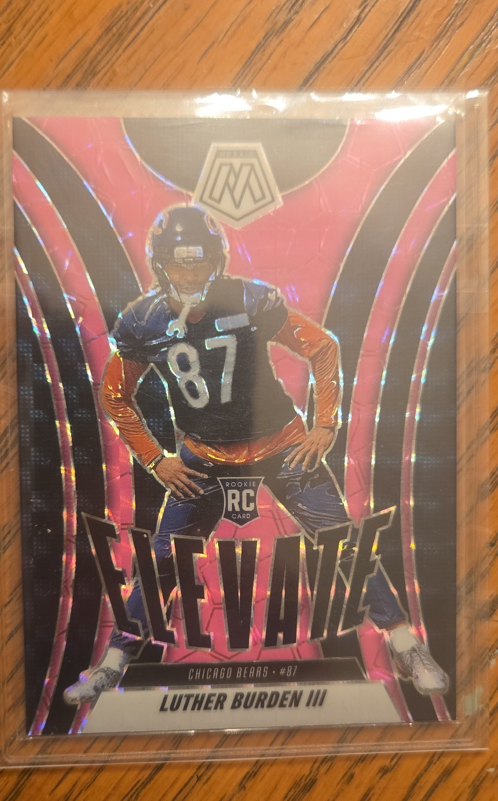 2025 Panini Mosaic - Elevate Luther Burden #7 Mosaic Pink Fluorescent Prizm (RC)