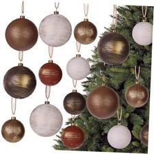 25-Pack Vintage Christmas Ball Ornaments Classic Textured Round Vintage