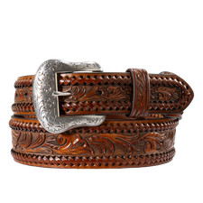 Ariat Men's Spanish Lace Brown Leather Western Belt A1044702