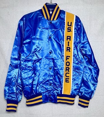 Vintage 90's US Air Force Satin Bomber Jacket Size M Artex Josten's Made in USA