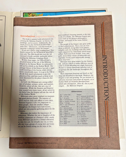 Dungeons and Dragons - Hollow World - The Milenian Empire TSR 1992 Complete 9384 - Picture 6 of 8