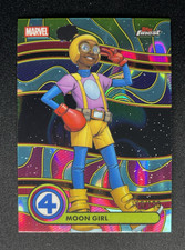 2026 Topps Finest Fantastic Four Moon Girl Blacklight Uncommon Neon Blue 110/150