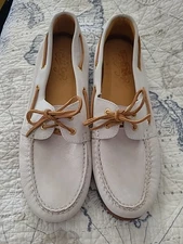 Sperry Gold Cup Authentic Boat Shoes Sand Leather Size 14 Top Sider Excellent 