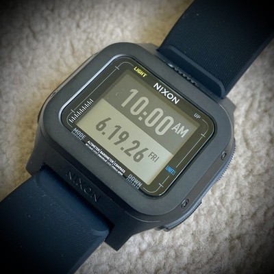 NIXON Regulus Expedition Digital Outdoor Watch All Black Rare Limited Edition