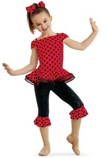 Dance Costume Intermediate Child Red Weissman 11088 Jazz Tap Clogging Musical