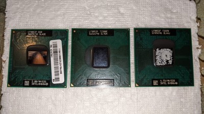 CPUs Intel Pentium T2370 SLA4J, Celeron M 550 SLA2E, Core Duo T2300E SL9DM