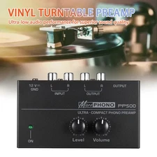 Preamplifier Phono Turntable Preamp Audio Amplifier RCA Input RCA 1/4 TRS Output