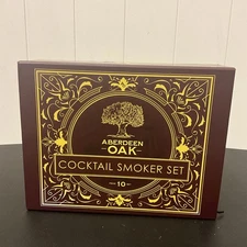 Aberdeen Oak Cocktail Smoker Set 10 Piece Brand New Drink Maker Alcohol 