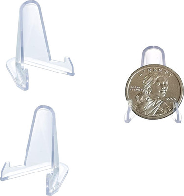 25 Packs(1.4 Inch) Acrylic Easel Stands Display Stands/Plate Stands Coin Display