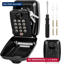 Key Lock Box for Outside, Sturdy Waterproof Wall Mount Lock Box for House Key, 1