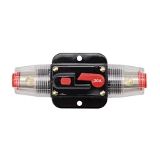 12-24V DC 30A Fuse Holder Resettable Inline Circuit Breaker Inverter... 