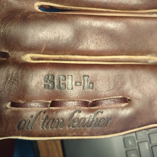 Spalding SCI-L Competition Series Oil Tan Leather Baseball Glove RH Throw 13.5" - Picture 3 of 9
