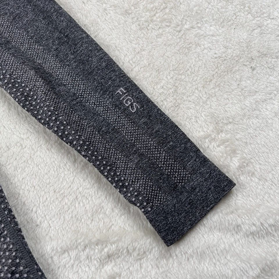 Blusa Médica Figs Sin Costuras Para Mujer Gris Pequeña Exfoliante Manga Larga Estirada Médica Foto 3 de 4