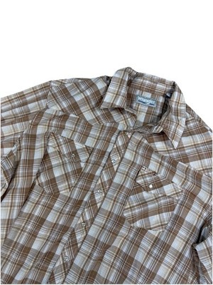 Vintage Wrangler Wrancher Pearl Snap Shirt Mens 2XT Plaid Western