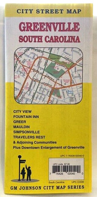 NEW AAA / GM Johnson Greenville South Carolina City Street Map 2024 Edition