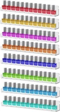 8 Pack Wall Mounted Shelf,Clear Acrylic Nail Polish 4.5D x 38.1W x 5H cm 