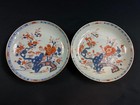 Paire d'assiettes en porcelaine Compagnie des Indes XVIIIe