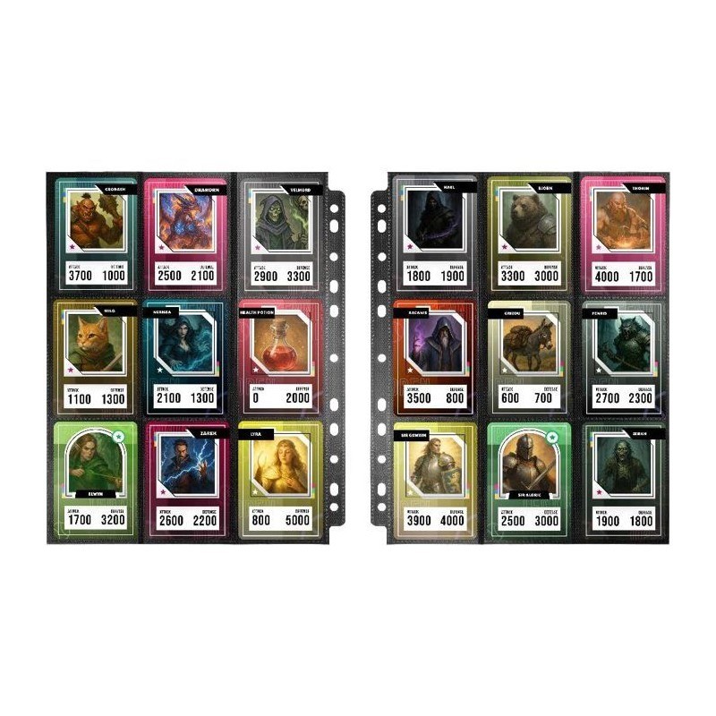 Classeur 9 pochettes Konix pour organiser et trier vos cartes sans les corner