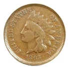1865 1C Plain 5 BN Indian Cent- Choice VF ++- SMH 1621