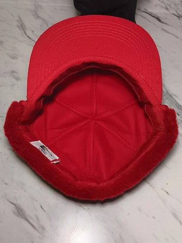 Vintage NWT K-Products KENT FEEDS Winter Cap/Hat Red w/ Ear Flaps MADE IN USA - Picture 7 of 8