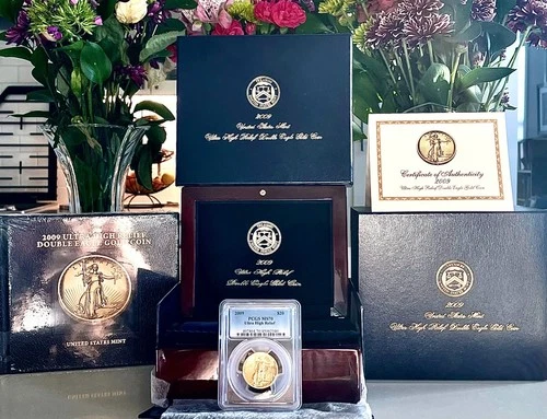 2009 US Mint St Gaudens 1 oz GOLD [9999] Double Eagle/PCGS-MS70-UHR/OMP/Book/MOY