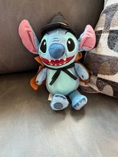 Disney Stitch Halloween Witch Plush 9  Just Play Hat Bat Cape Lilo  Stitch
