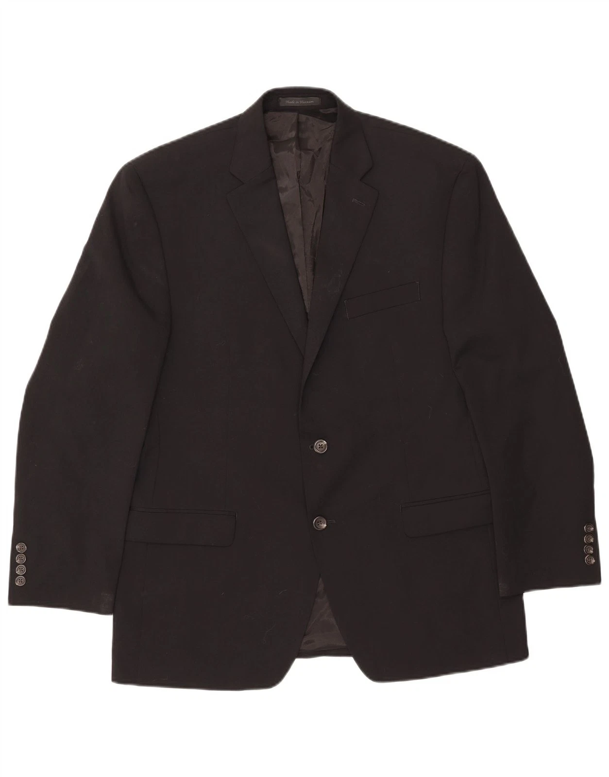 Chaps Mens 2 Button Blazer Jacket UK 42 XL Black Wool AG06