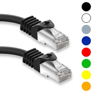 50m CAT7 Netzwerkkabel Patchkabel Ethernet Kabel DSL LAN Netzwerk Kabel Grau