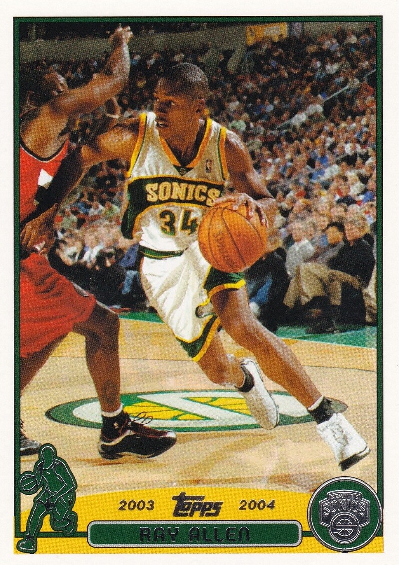 RAY ALLEN 2003-04 Topps Basketball # 48 Seattle Supersonics HOF NM