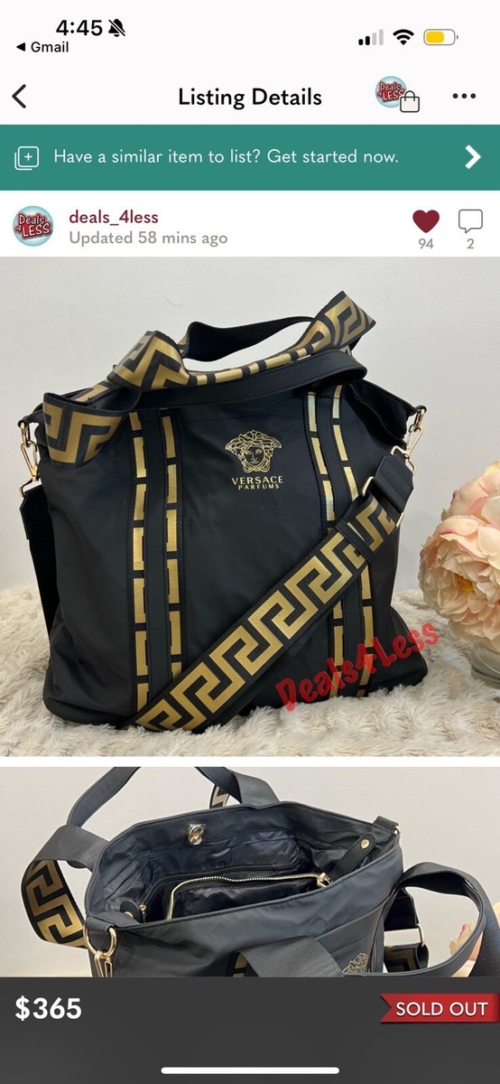 New Versace Parfums Work Laptop Tote Crossbody Bag Purse | eBay