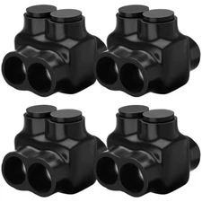 4-PACK OHLECTRIC OL-76671 DUAL ENTRY SPLICE 2-PORT MULTI-TAP CONNECTOR 4-14 AWG